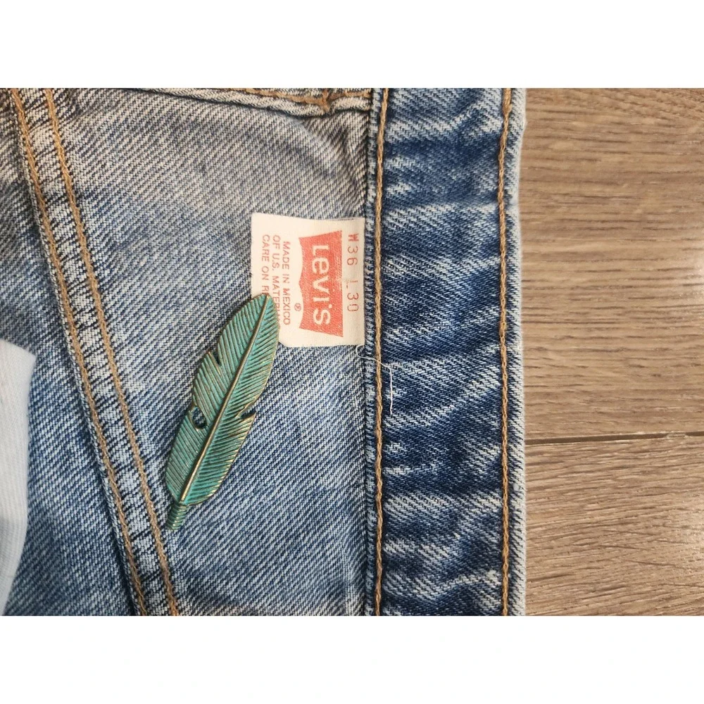 Vintage 80s Levis For Men's Orange Tab Skosh More Comfort Jeans Blue 36x30